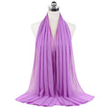 Muslim Chiffon Hijab Scarf Women Long Solid Color Head Wrap For Women Hijabs Scarves Ladies Muslim Veil Jersey Hijabs