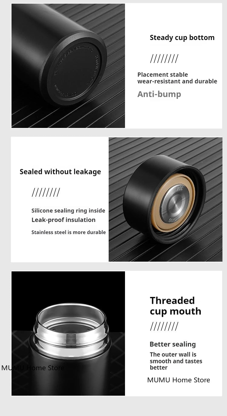 500ML Intelligent Temperature Thermos Bottle Stainless Steel Insulated Cup Portable Vacuum Flask Keeps Cold and Heat Thermal Mug