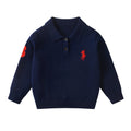 Kids Collared Sweatshirt - Soft Cotton Boy Clothes Gift Long Sleeve Pullover Sweater for Boys  (Autumn and Winter Style)