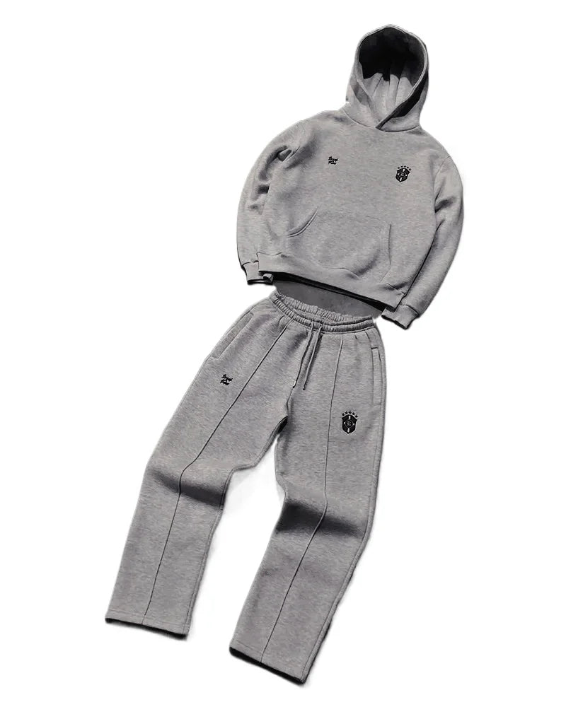 Y2K Men Clothing Set Street Retro Gothic Tracksuit Harajuku Trend Hip Hop Personality Embroidery Oversized Sweatshirt Tracksuit