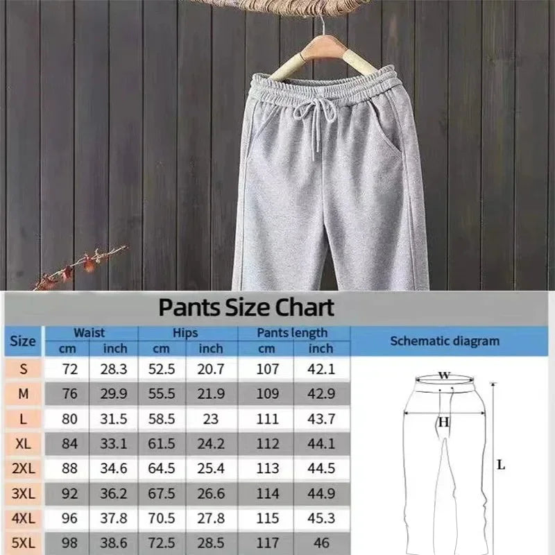 Women'S Casual Wide-Leg Joggers with Elastic Waistband Pockets Solid Color Stretchy Comfort Fit All-Season Comfort