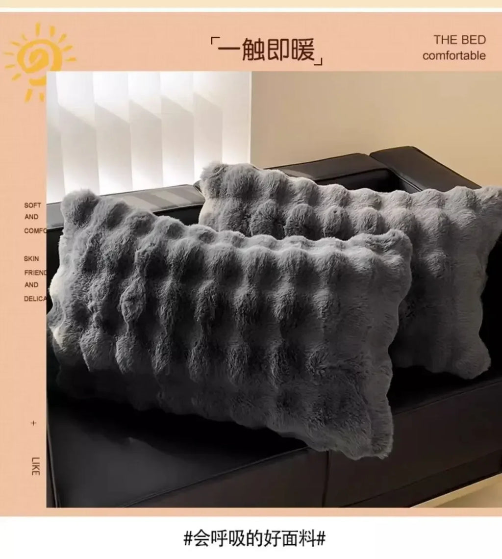 Winter Padded and Thickened 1pcs Pillowcases Home Textiles 48x74cm Solid Color High-grade 1 Pillow covers Home Decoration