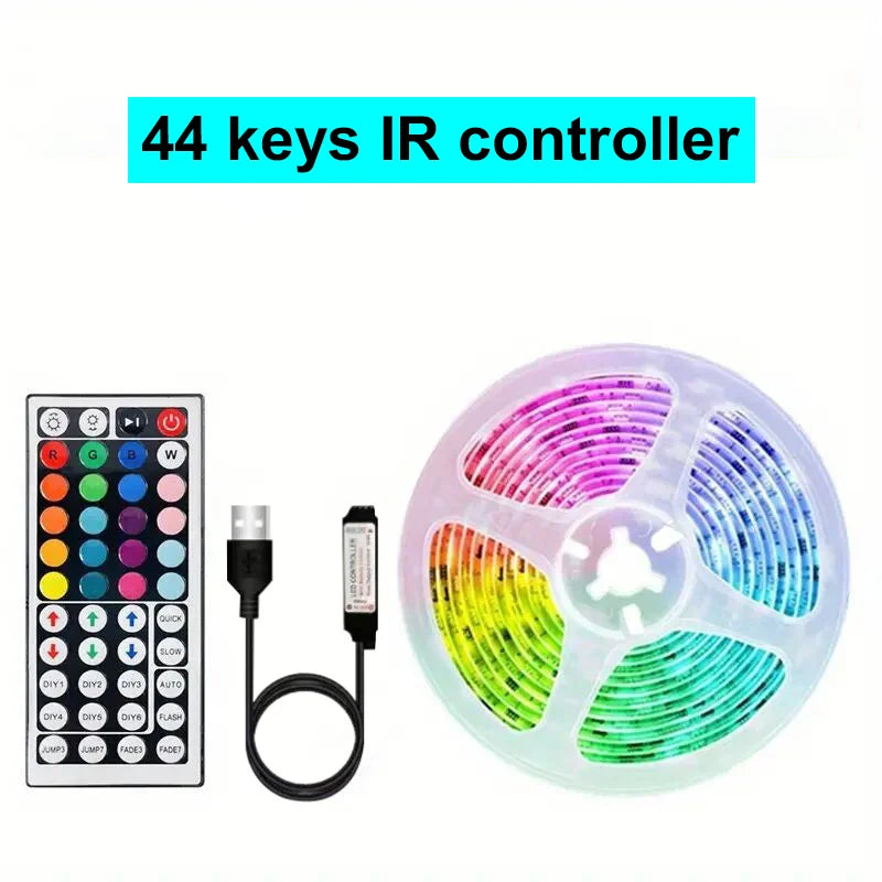 WiFi USB LED Strip Works with Alexa Tuya Smart Life 1M 5M 10M 20M TV Backlight Flexible Tape Light Music Sync Ambient Lighting