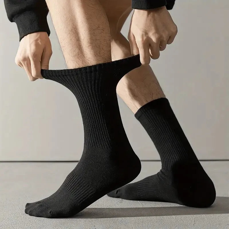 10/20 Pairs Neutral Solid Color Round Neck Socks Spring Summer Sweat Absorbing Breathable Comfortable All-season Sports Socks