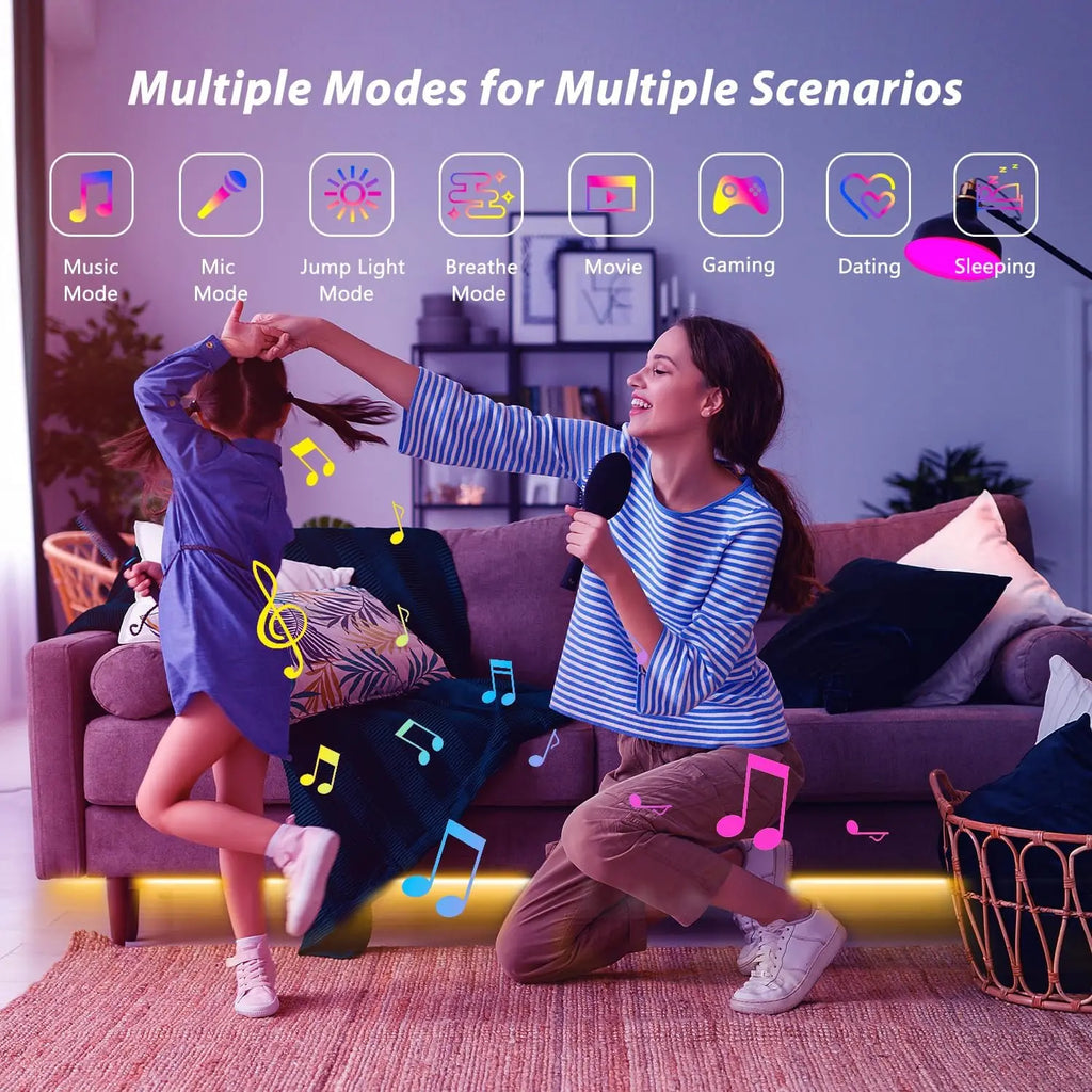 WiFi USB LED Strip Works with Alexa Tuya Smart Life 1M 5M 10M 20M TV Backlight Flexible Tape Light Music Sync Ambient Lighting