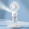 Water Mist Fan Portable Humidifier Small Handheld Spray Fan 4-speed Wind, Strong Wind Force Outdoor Travel Water Spray Fan