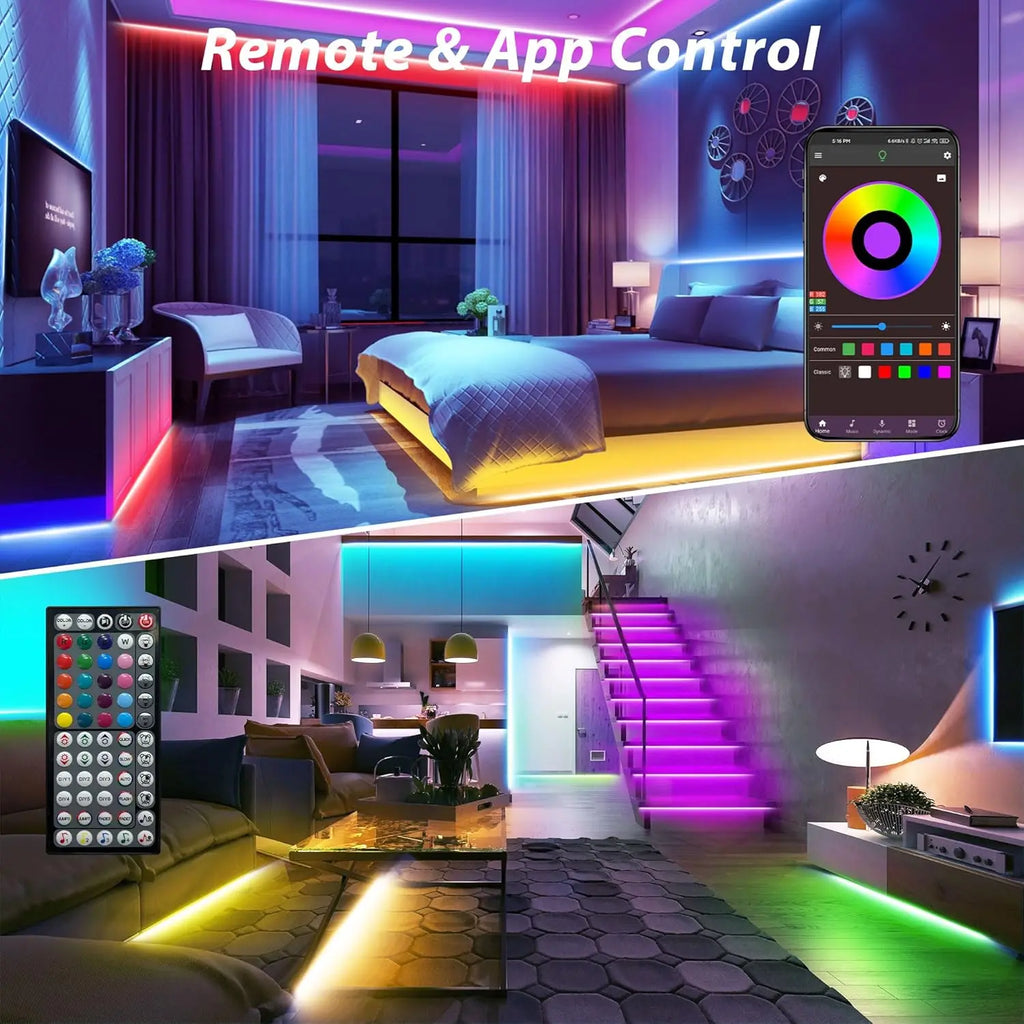 WiFi USB LED Strip Works with Alexa Tuya Smart Life 1M 5M 10M 20M TV Backlight Flexible Tape Light Music Sync Ambient Lighting