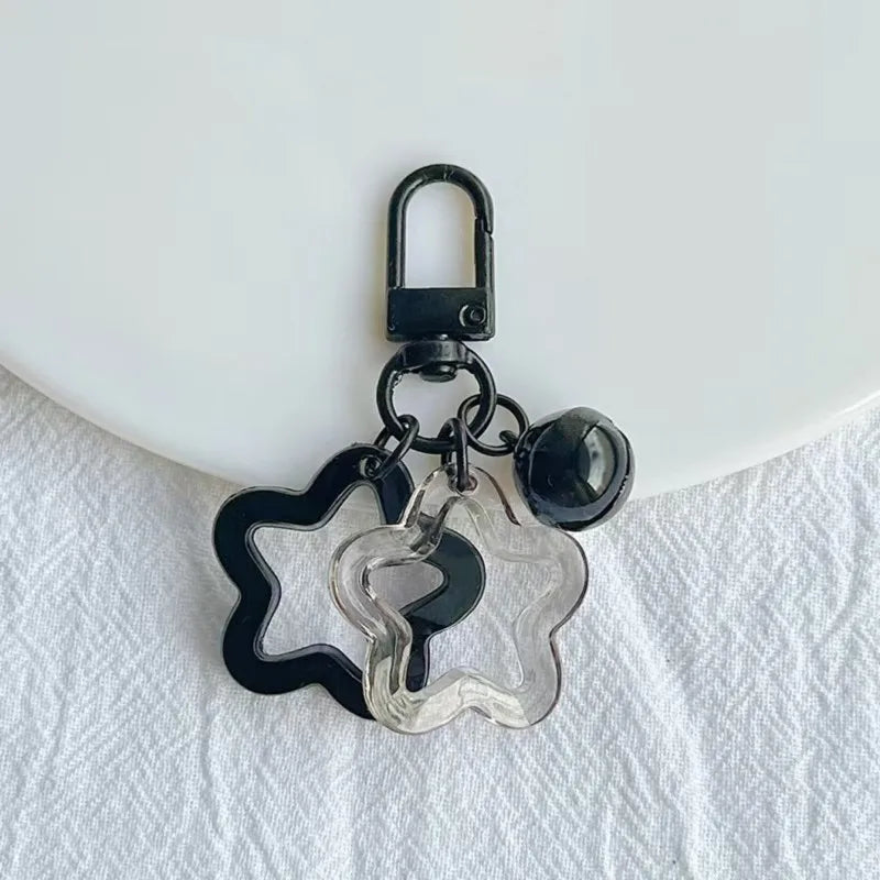 colorful star-shaped retractable plastic ID card holder with keychain. Cute and practical, suitable for bus cards, campus ID,