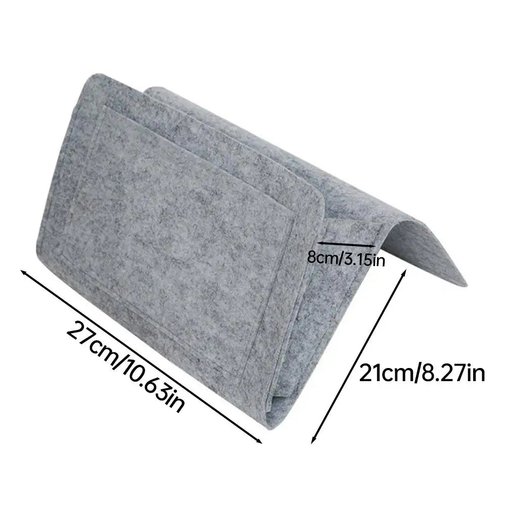 Felt Bedside Storage Organizer Phone Book Magazine Holder Pockets Hanging Storage Bag Baby Tissue Box For Bed Sofa Side Pouch