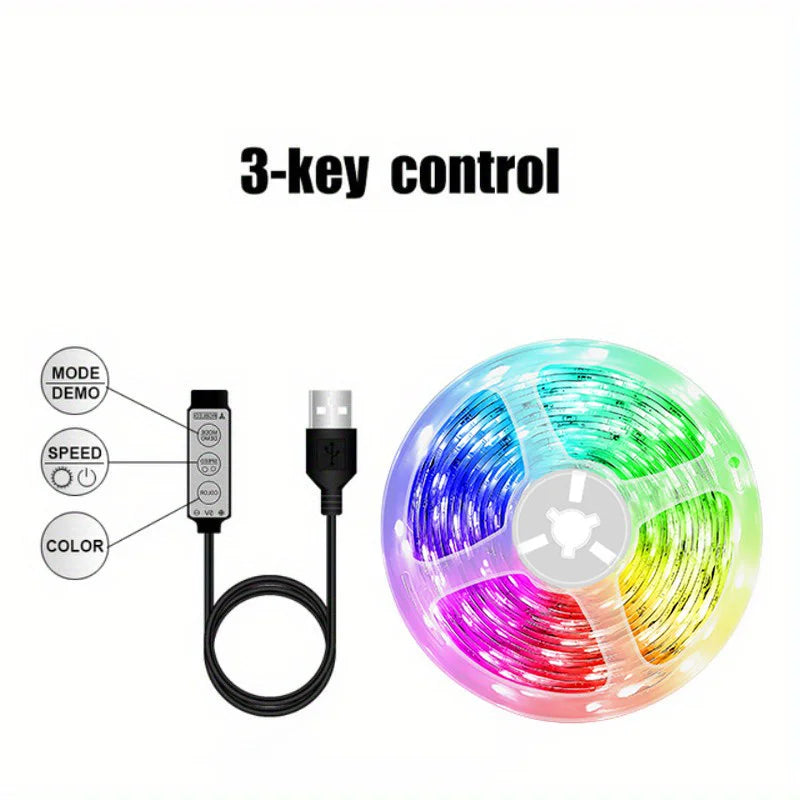 WiFi USB LED Strip Works with Alexa Tuya Smart Life 1M 5M 10M 20M TV Backlight Flexible Tape Light Music Sync Ambient Lighting