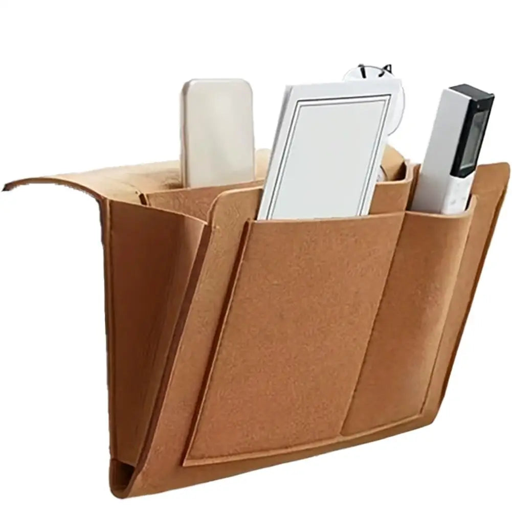 Felt Bedside Storage Organizer Phone Book Magazine Holder Pockets Hanging Storage Bag Baby Tissue Box For Bed Sofa Side Pouch