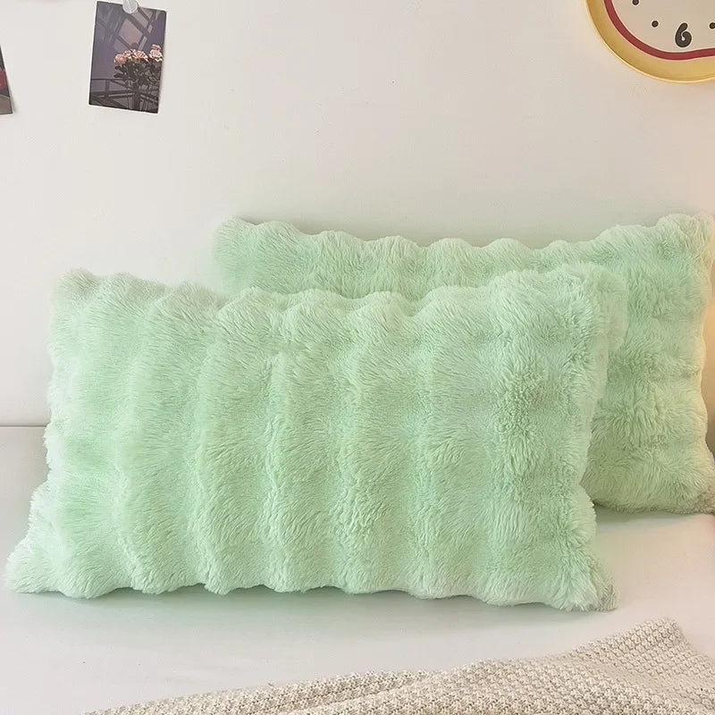 Winter Padded and Thickened 1pcs Pillowcases Home Textiles 48x74cm Solid Color High-grade 1 Pillow covers Home Decoration