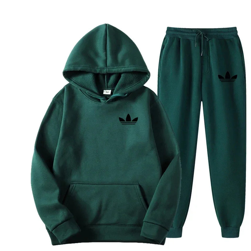 2026 model brand new men's outdoor casual sportswear set - American sports style hooded sportswear suit + casual sportswear pant