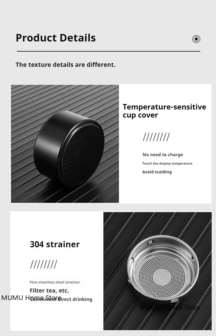 500ML Intelligent Temperature Thermos Bottle Stainless Steel Insulated Cup Portable Vacuum Flask Keeps Cold and Heat Thermal Mug