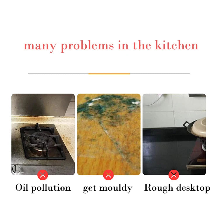 Kitchen Oil-Proof Film Stove Waterproof Moisture-Proof  Wallpaper Countertop Self-Adhesiv Cabinet Renovation Tile Marble Sticker