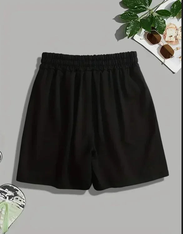 Heavy Cotton Shorts Men's Summer American Loose Large Size Casual Sports Breathable Solid Color Sweatpants Tide