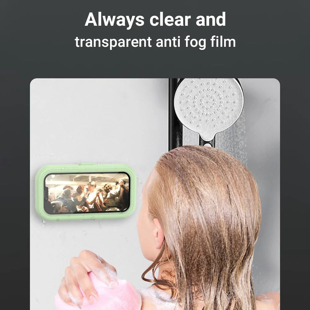 1pc Waterproof Mobile Phone Storage Box With A Rotatable Design, Suitable For Use In The Shower Or For Watching TV Programs