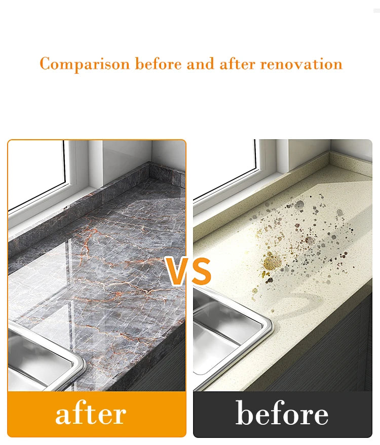 Kitchen Oil-Proof Film Stove Waterproof Moisture-Proof  Wallpaper Countertop Self-Adhesiv Cabinet Renovation Tile Marble Sticker