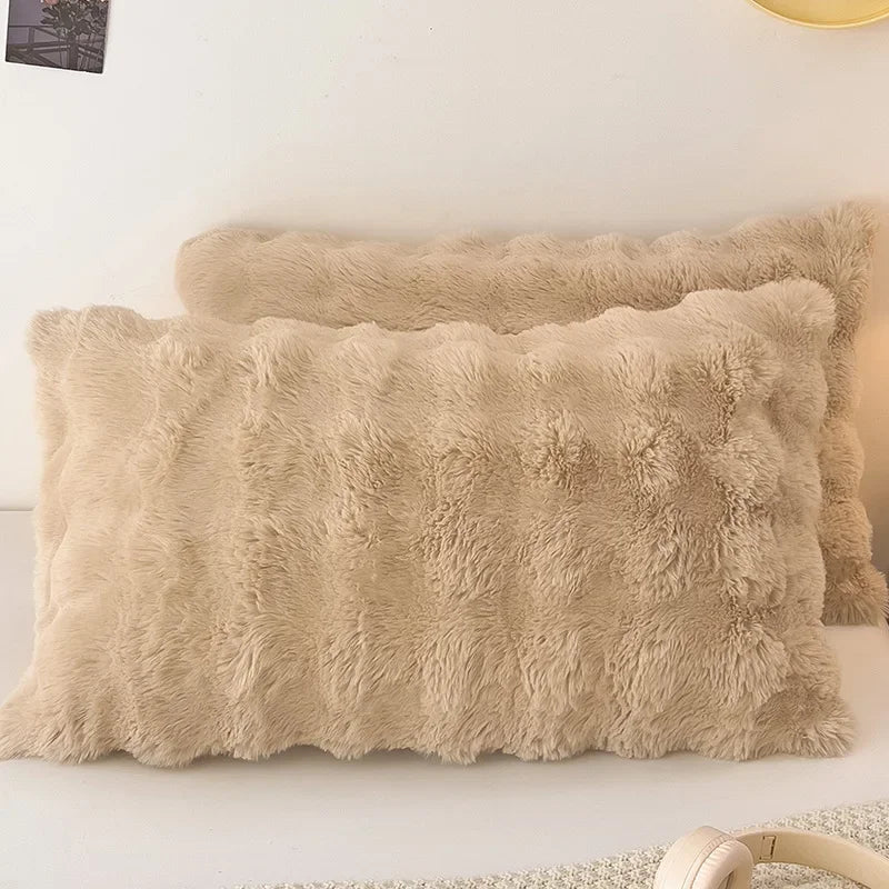 Winter Padded and Thickened 1pcs Pillowcases Home Textiles 48x74cm Solid Color High-grade 1 Pillow covers Home Decoration