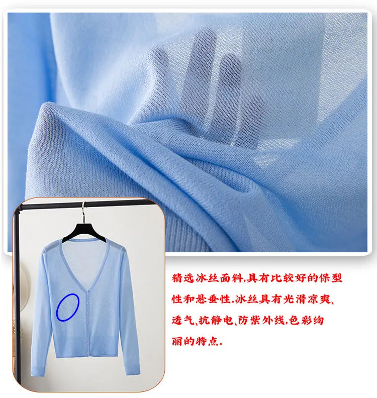 Summer Cardigan Women Cropped Korean Fashion Style Female Black Women's Coat Clothing V-neck Ladies Sweater Outerwear Cute Basic