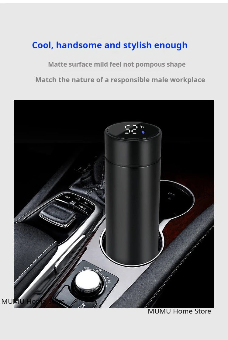 500ML Intelligent Temperature Thermos Bottle Stainless Steel Insulated Cup Portable Vacuum Flask Keeps Cold and Heat Thermal Mug