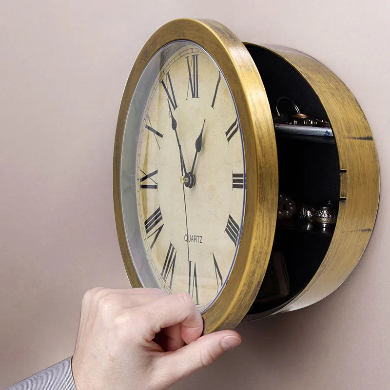 Creative Wall Clock Hidden Safe Box Sight Secret Compartment Hide Cash Jewelry Keys Valueables For Home Office Decoration Safe