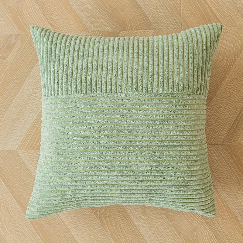 Red Cozy Striped Corduroy Pillow Covers Super 30x50CM Soft Square Throw Pillow Covers Case Cushion Covers for Sofa Couch Sofa