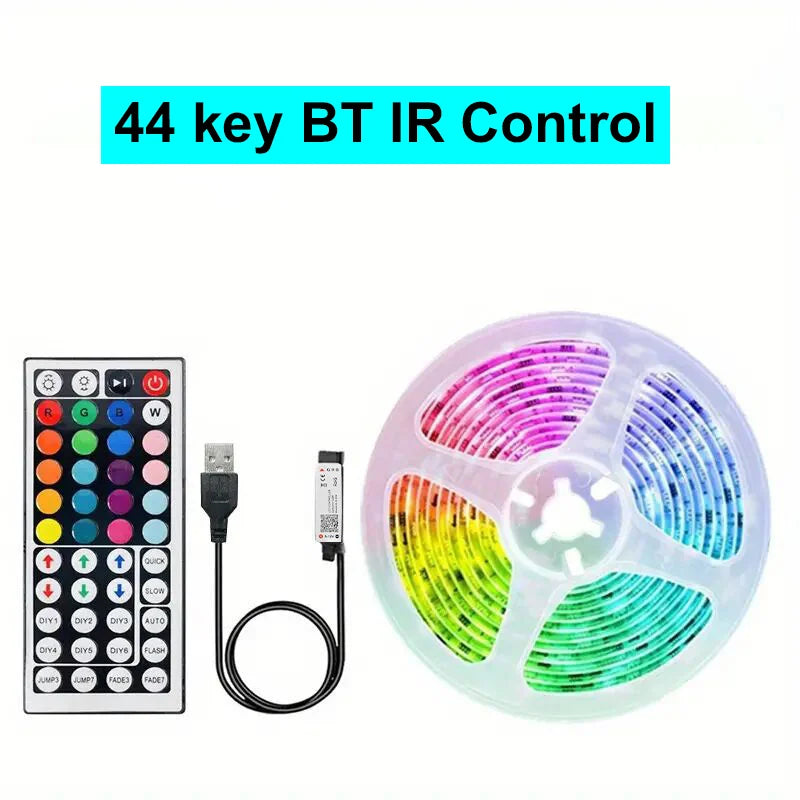 WiFi USB LED Strip Works with Alexa Tuya Smart Life 1M 5M 10M 20M TV Backlight Flexible Tape Light Music Sync Ambient Lighting