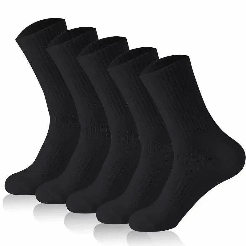 10/20 Pairs Neutral Solid Color Round Neck Socks Spring Summer Sweat Absorbing Breathable Comfortable All-season Sports Socks