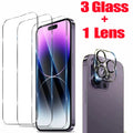 HD Screen Protection For iPhone 16 15 17 14 13 12 11 Pro Max Tempered Glass iPhone15 Pro Camera Lens Film iPhone16 Plus 13 Mini