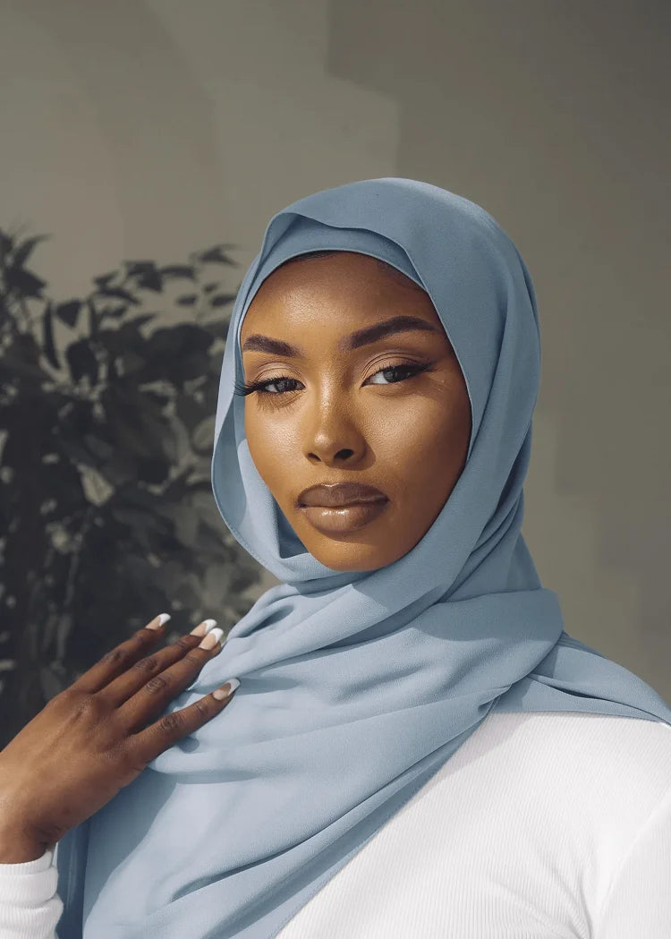 2 Piece Set Chiffon Hijab Matching Undercap Chiffon Scarf with Matching Underscarf Shawls Scarves Head Scarf Headwraps for Women