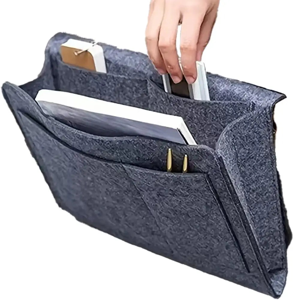 Felt Bedside Storage Organizer Phone Book Magazine Holder Pockets Hanging Storage Bag Baby Tissue Box For Bed Sofa Side Pouch